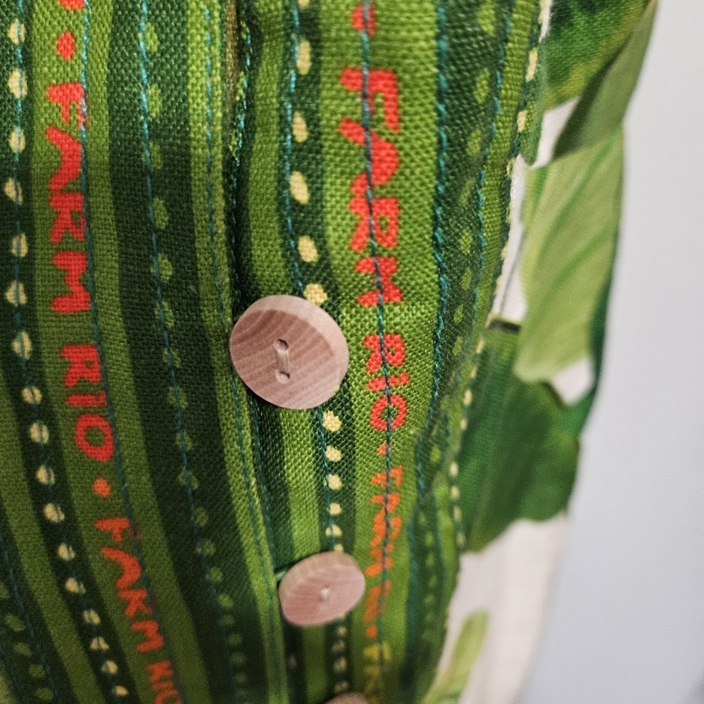 FARM RIO Fresh Forest Scarf Sweetheart-Neck Minidress Large NWT - Picture 5 of 9